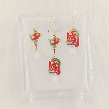 日系新品中国元素风耳环 新中式国潮耳饰项链 无耳洞耳夹