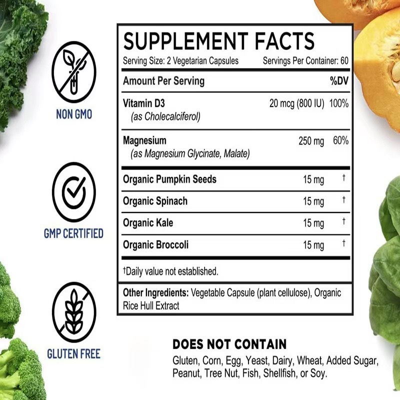 甘氨酸镁胶囊90粒瓶装Magnesium Glycine跨境专供亚马逊热销爆品|undefined