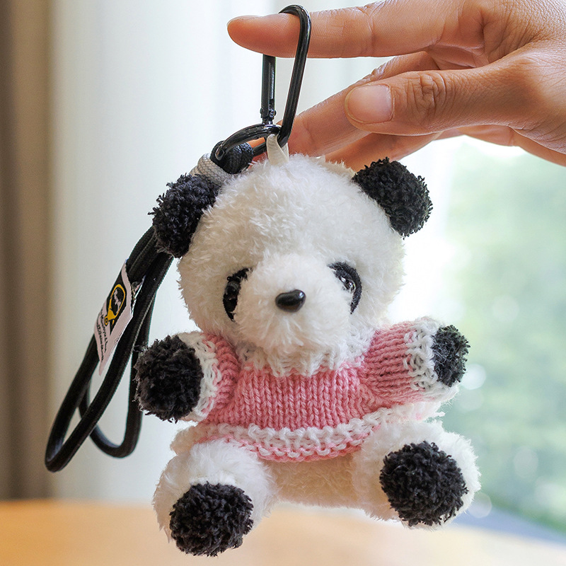 かわいい成都ジャイアントパンダペンダントセーターパンダペンダントクマバッグキーホルダーぬいぐるみ人形女の子