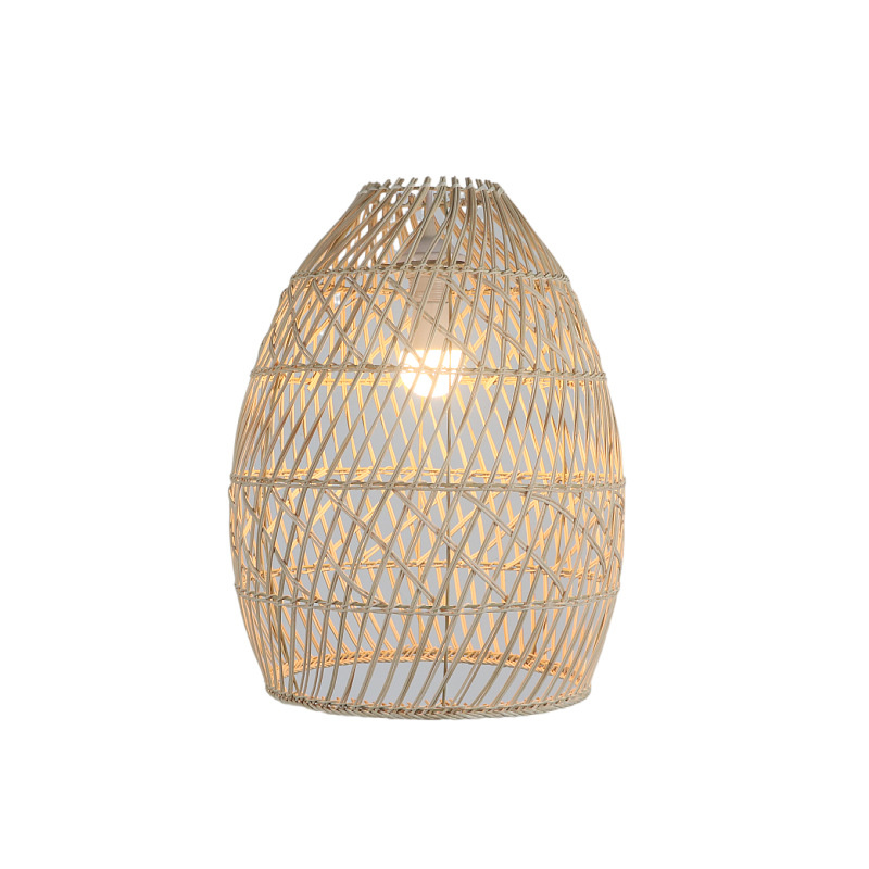 Restaurante chino creativo Nido de Pájaro lámparas tejidas a mano restaurante del sudeste asiático Restaurante Casa de Té de una sola cabeza lámpara tejida de Bambú