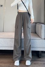 美式工装裤女春秋春夏加绒加厚宽松显瘦直筒裤休闲阔腿运动裤