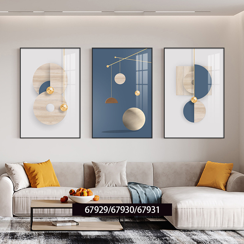 Sala de estar nórdica decoración moderna simple sofá fondo pintura de pared colgante pintura de pared del comedor tríptico pintura de pared del dormitorio