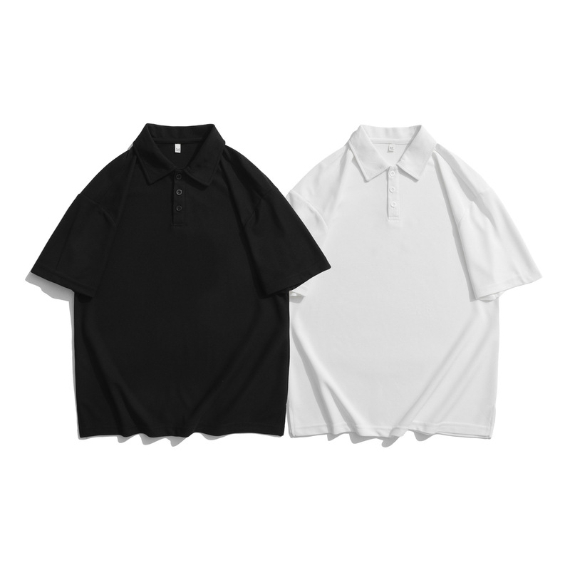 [Class Uniform Performance Clothing] Solid Color Pique Cotton Polo Shirt Short Sleeve Men's and Women's Summer Casual Lapel T-Shirt Inst-Shirt