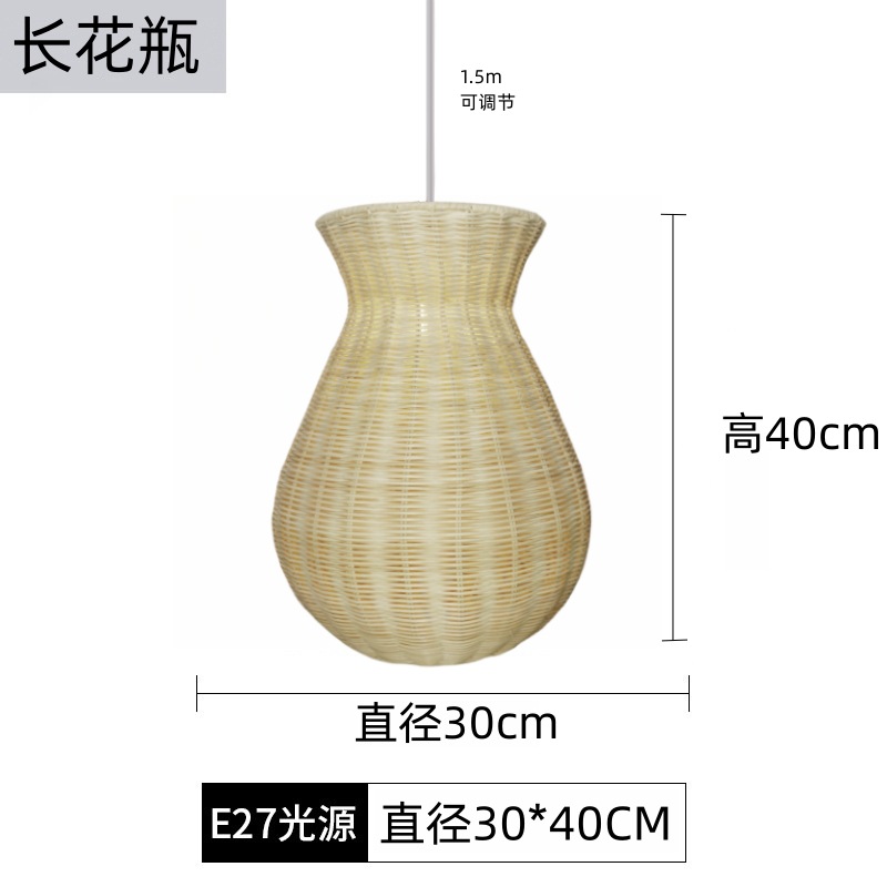 Pantalla de ratán creativa, sala de estar japonesa retro, comedor, dormitorio, restaurante de olla caliente, casa de familia, supermercado, lámpara de araña del sudeste asiático