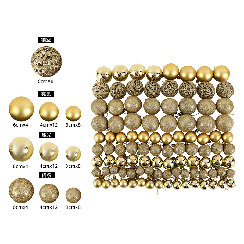 Bola de Navidad traje redondo barril caja cuadrada pintada 3cm4cm6cm decoración navideña bola colgante de Navidad bola decoración Navidad