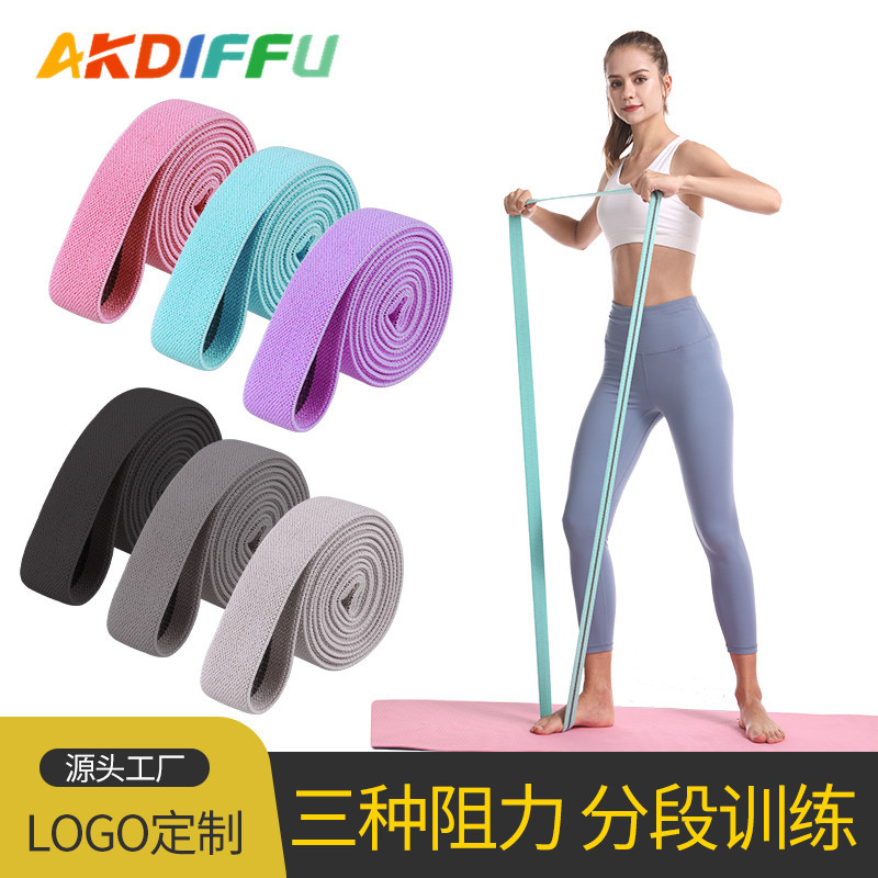 Banda de resistencia larga banda de yoga fitness banda de tensión de las mujeres fitness pilates estiramiento banda elástica cadera entrenamiento anillo de la cadera