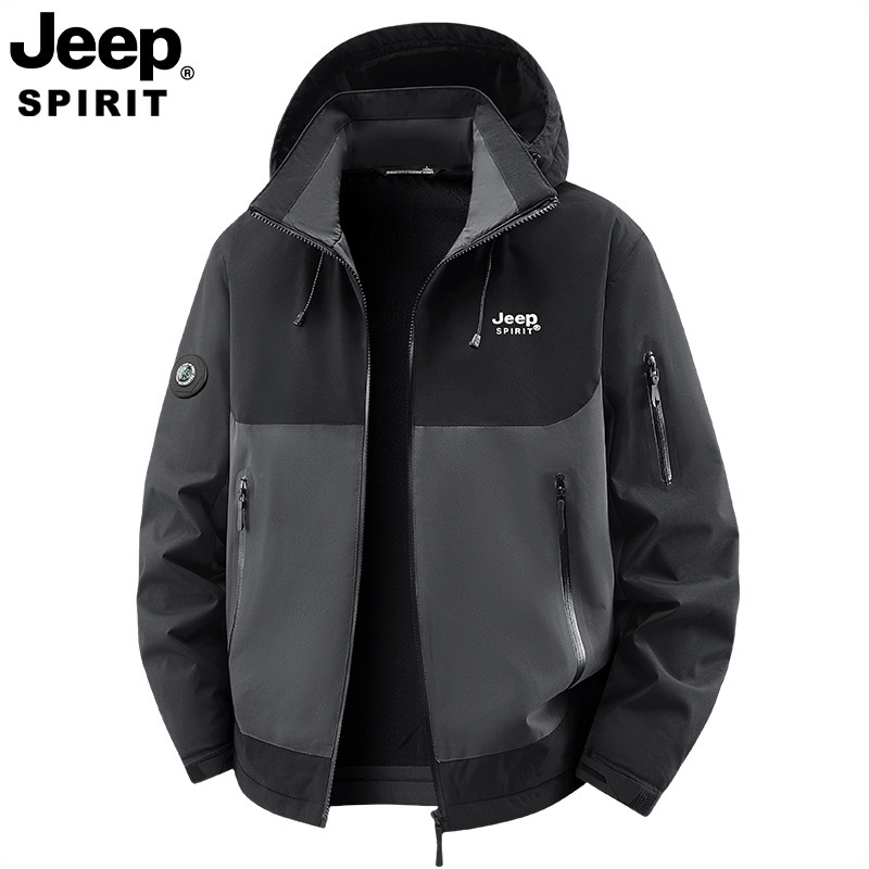 Autumn and Winter New Men's Velvet Jacket Waterproof, Soft, Comfortable, Skin-Friendly, Warm, Scratch-Resistant and Wear-Resistant Casual Jacket 7651