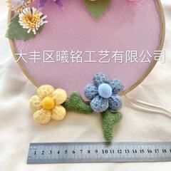 Korean Winter Wool Plaid Sunflower Fashion Accessory Headwear Accessory Multi-purpose Accessory Factory Direct Sale