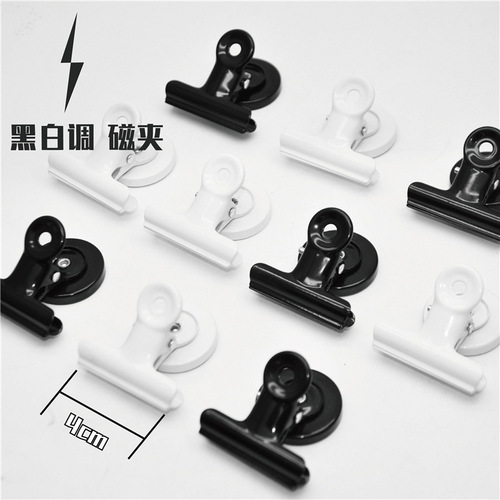 ins style metal magnet clip magnetic clip sealing refrigerator sticker note message storage magnet grid photo clip