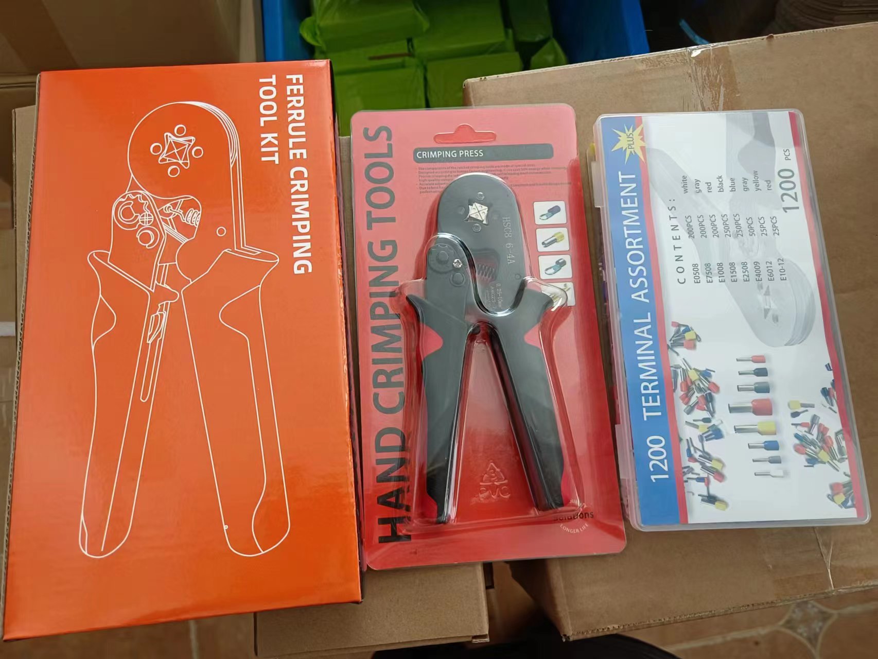 6-4 1200 검은 색과 빨간색 손잡이 (색상 상자)