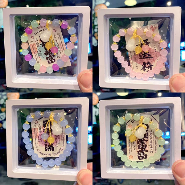 Scenic spot stall gourd good moral bracelet goods wholesale boxed colored glaze bracelet to send girlfriends students girls jewelry