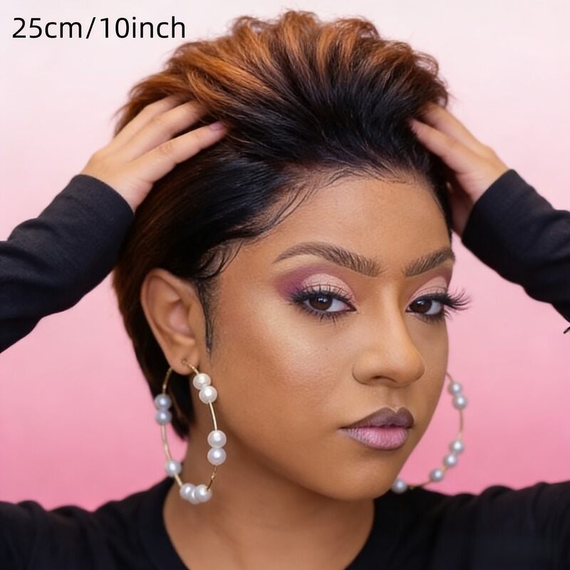 European and American Cross-Border Short Straight Hair Wigs, Unisex, Golden Yellow Gradient Black Short Curly Full Wigs, Factory Ready Stock European and American Cross-Border Short Straight Hair Wigs, Unisex, Golden Yellow Gradient Black Short Curly Full Wigs, Factory Ready Stock