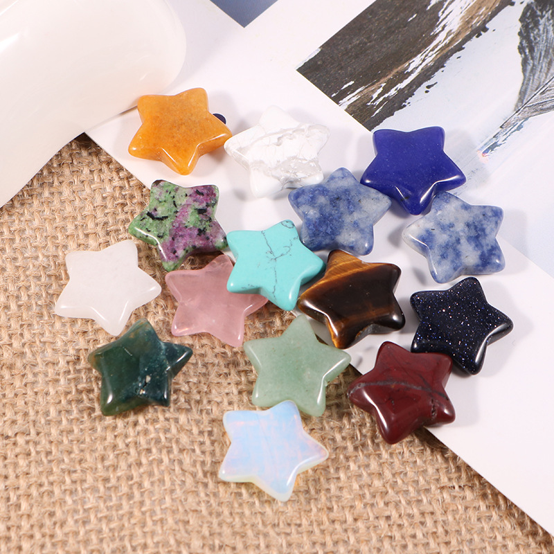 10g Weight Pendant Jewelry Making Type Natural Stone, Gem Inlay Material DIY Jewelry Accessories Classification 10 PCS/Package Quantity Gem, Agate Material Pentagram, Star Pattern Simple Style Style 10 PCS/Package Gem Agate Natural Stone Gem Pentagram Star Pendant DIY Jewelry Accessories 18
