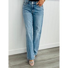 C 50219 Washed Wide Leg Jeans ˮϴ���ţ��ѝ �羳�W��