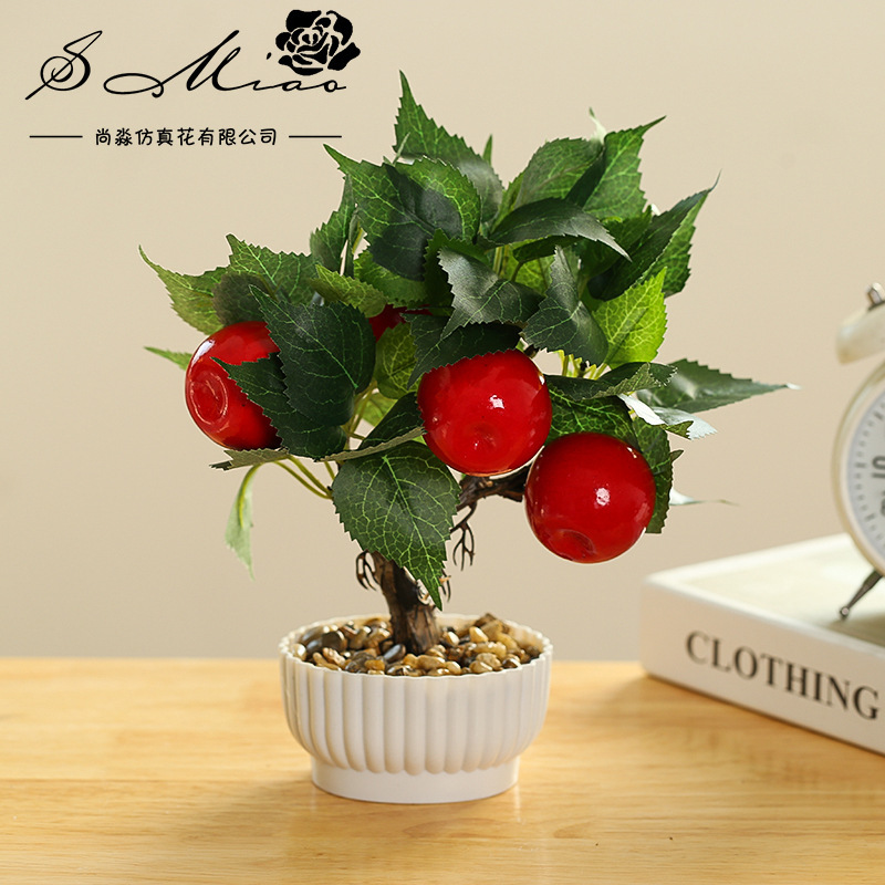Fake flower simulation fruit small bonsai suit Yiwu manufacturers creative ornaments simulation flower decorations simulation potted plants Fake flower simulation fruit small bonsai suit Yiwu manufacturers creative ornaments simulation flower decorations simulation potted plants