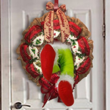 크리스마스 그린치 화환 C