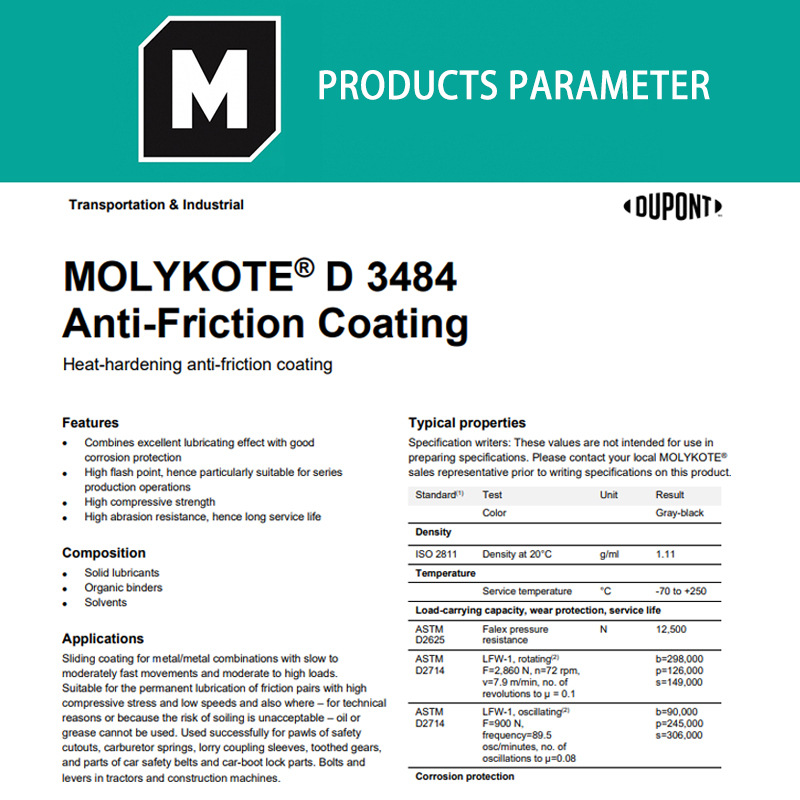 MOLYKOTE/Ħ���� �ܼ��ȹ̻�Ϳ�� D3484 �Һ�ɫ 500g 10��/�� ��