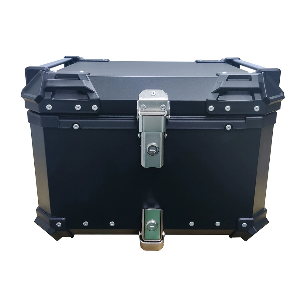 Хвостовой ящик из алюминиевого сплава Мотоциклетный большой хвостовой ящик 55L Большой емкости Хвостовой ящик Ящик для хранения Водонепроницаемый ящик для защиты от столкновений