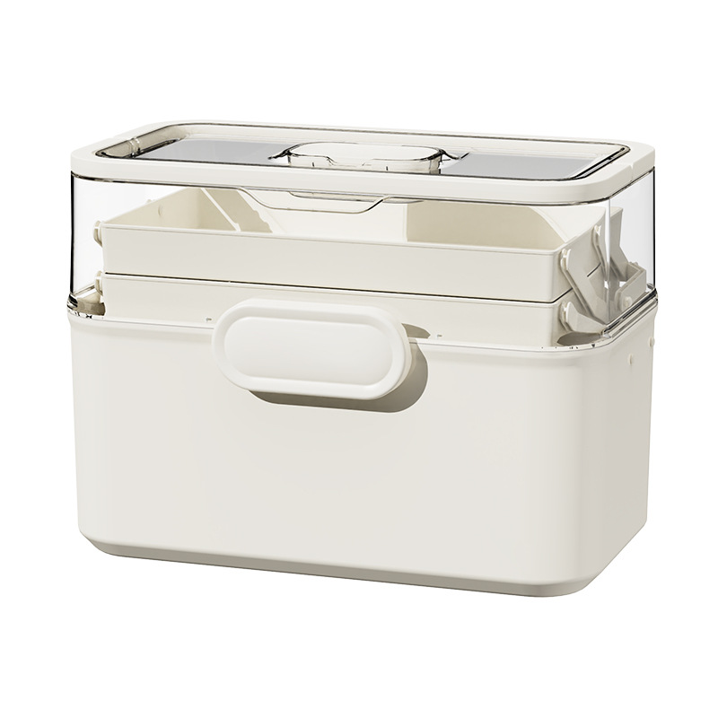 Caja de medicina hogar extra grande caja de medicina hogar gran capacidad para niños medicina multi-capa de almacenamiento médico caja al por mayor