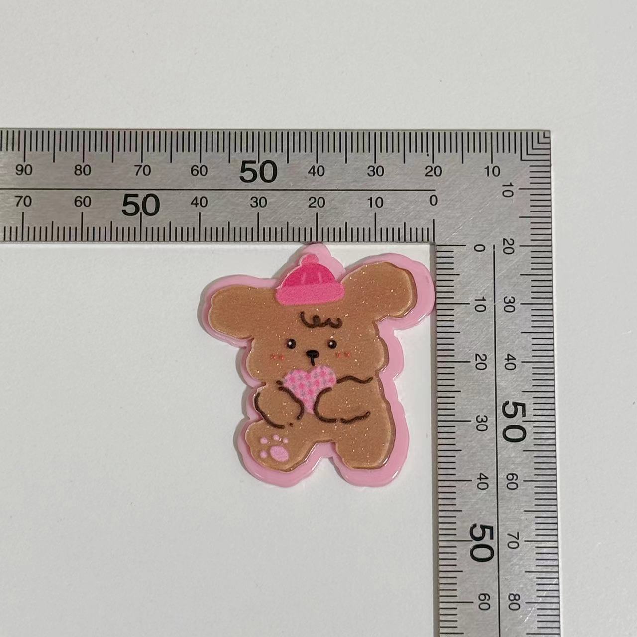 핑크 사이드 홀드 러브 강아지