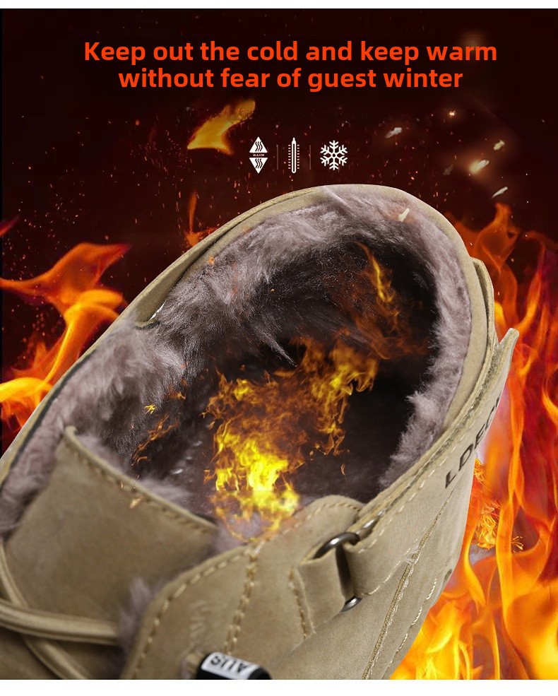 Cross-border Explosions Vinterfløyelsmartinstøvler Store størrelser Octopus Herre Varme Bomullssko Høye Herresportssko_voghion.com