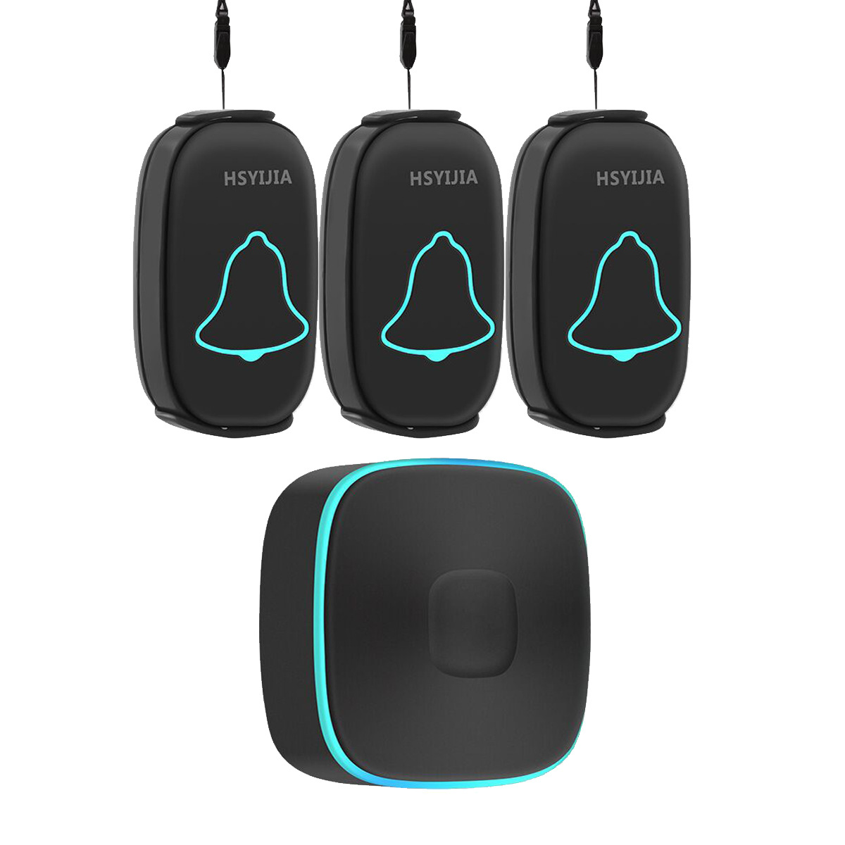 A808三拖一四拖一老人呼叫器床头按铃无线遥控门铃一键紧急报警器