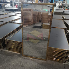 厂家批量生产方形不锈钢包边镜子洗手台壁挂浴室镜高清玻璃穿衣镜