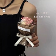 ミニポケット520お会いする小さな花束バラヒマワリ永生花模造花お土産母の日プレゼント