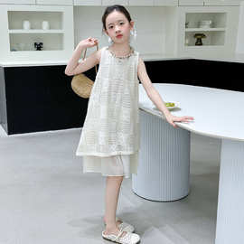 波西米亚连衣裙女童夏装2026新款洋气大童背心裙儿童夏季公主裙子