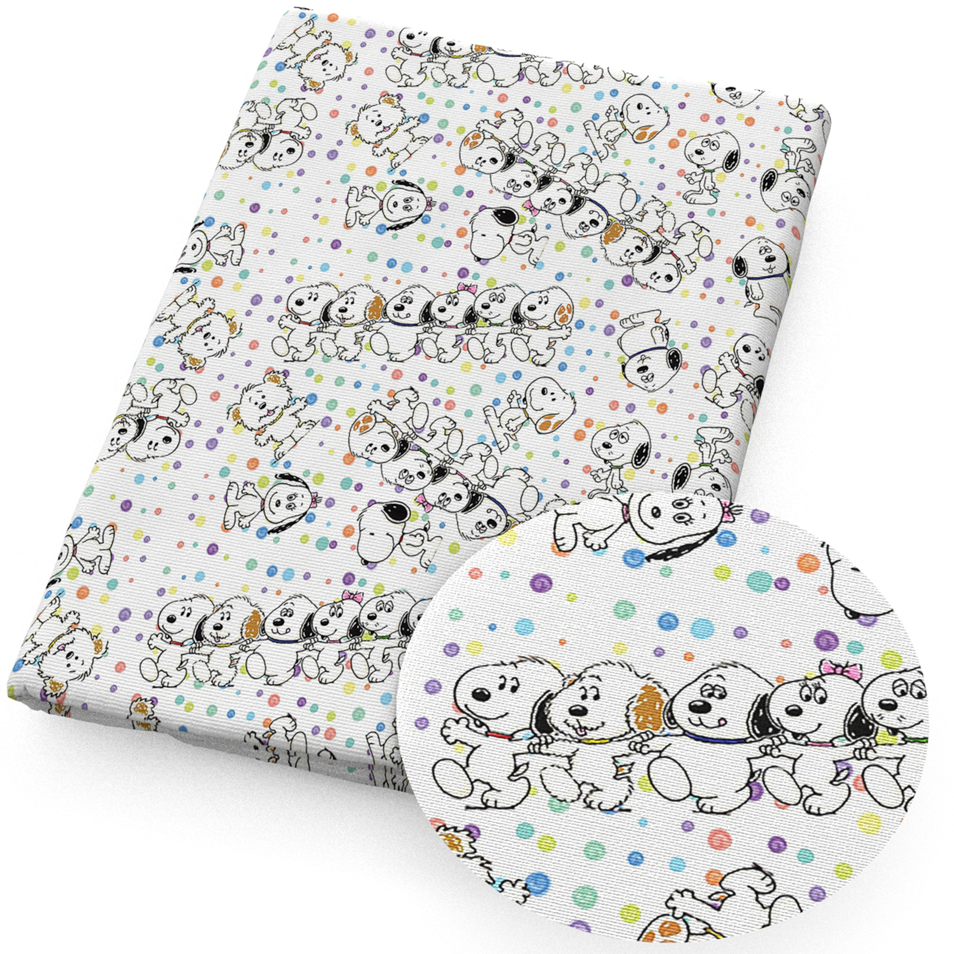 Perro Snoopy impresión de dibujos animados 100% tela de algodón DIY ropa hecha a mano bolsa, 1Yc55667