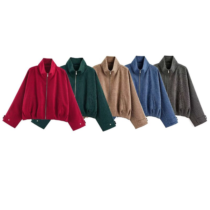 European and American Women's Clothing 2026 Fall/Winter New Style European and American Fashion Casual Plaid Flight Jacket 6318268 European and American Women's Clothing 2026 Fall/Winter New Style European and American Fashion Casual Plaid Flight Jacket 6318268