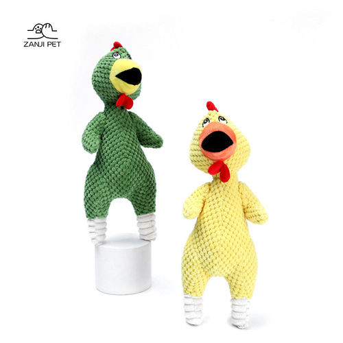 Pet Supplies Large Dog Plush Sounding Toy Screaming Chicken Pet Entertainment Teeth Cleaning Supplies Cross-Border Wholesale