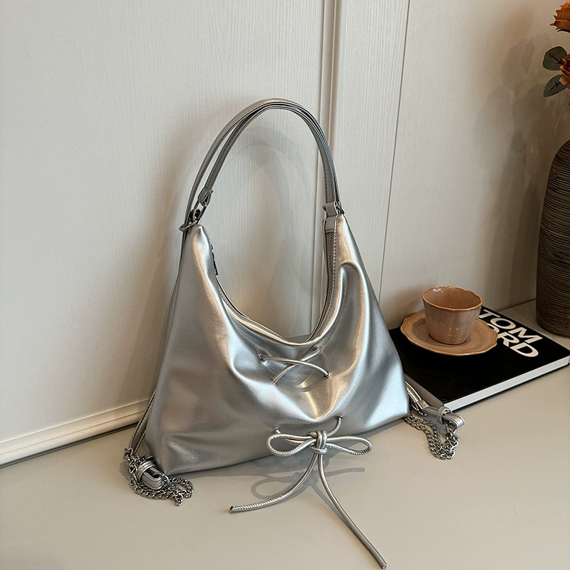 Backpack with bow, one-shoulder bag, capacious shoulder bag