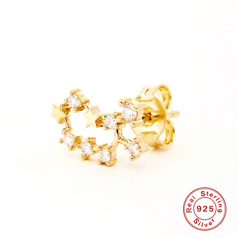5g Weight Artificial Rhinestones Inlay Material Ear Studs Classification 1 Piece Quantity Street Occasion 925 Sterling Silver Material Geometric Pattern Women'S Gender Plating Design Sweet Style 1 Piece 925 Sterling Silver Artificial Rhinestones Geometric Ear Studs 22