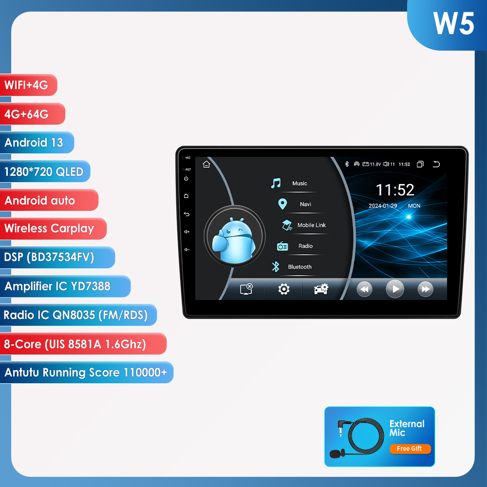 Máquina todo en uno de navegación GPS para automóvil con pantalla grande de alta definición inteligente Android de 10 pulgadas, adecuada para Citroën C5 de 08-15.