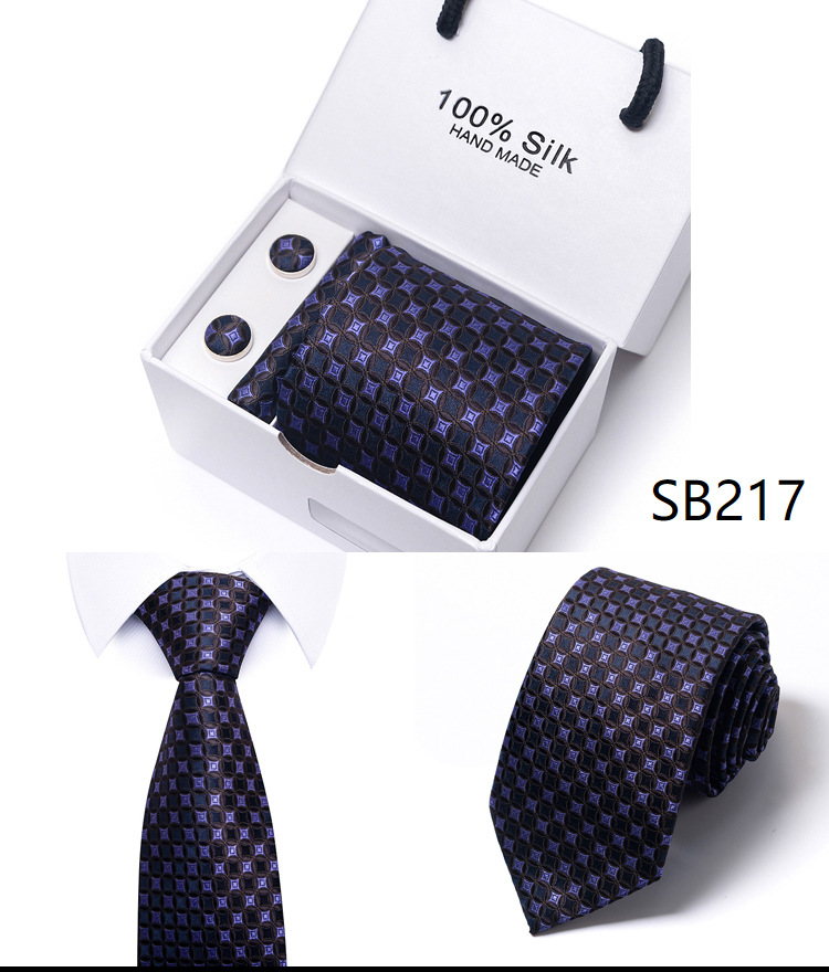 Flower Dot Multi Color Gift Box 5-piece Set Group Business Dress Wedding Tie_voghion.com