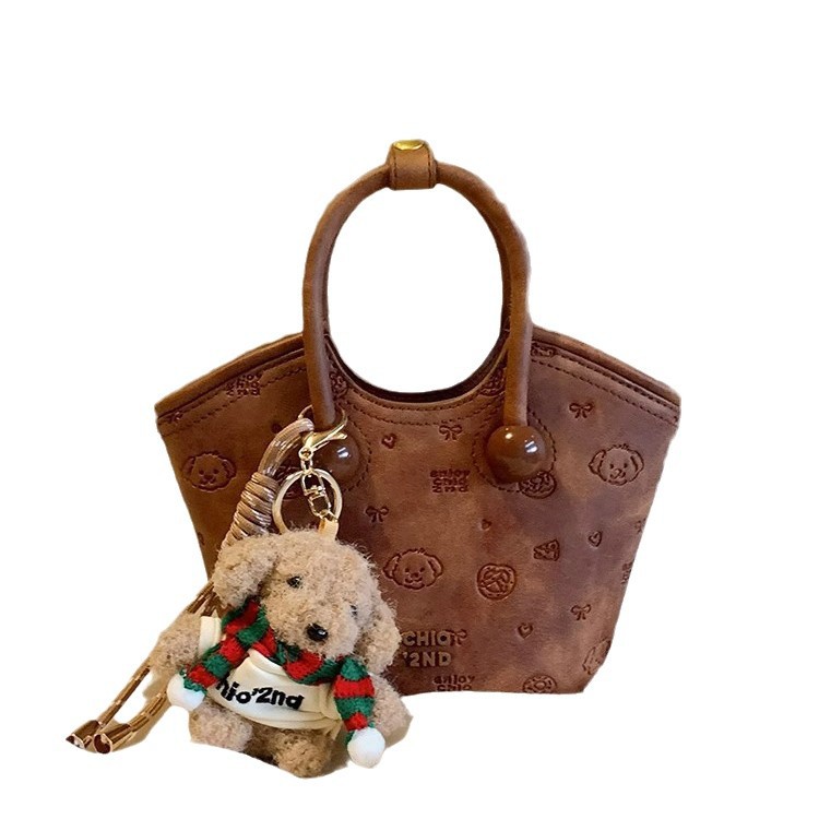 Viento del Sur chio2nd pan cachorro cabaña navideña tote bolso bolso femenino otoño e invierno retro bolso de mano