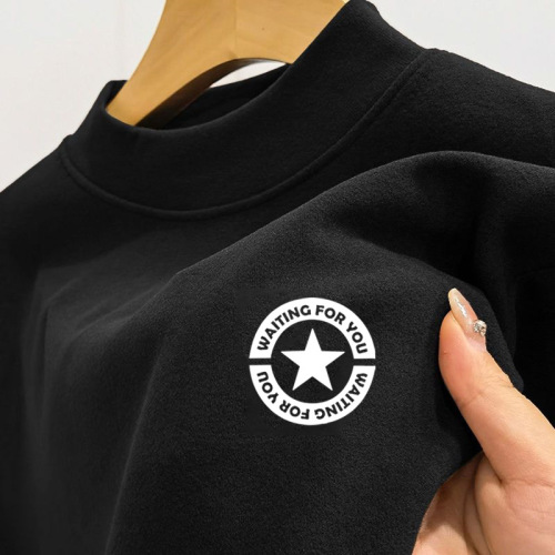Wow, quickly ship from the source factory Half-height turtleneck velvet lined thickened slimming underwear for middle-aged men Autumn top