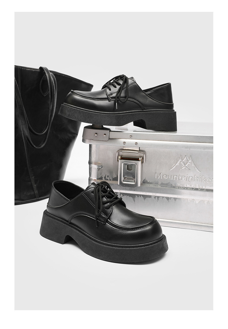 ShoeVault Large Leather Couple Style Japanese Short Boots 2025 Spring New Derby High Appearance Teen Boys Shoes Dropshipping_voghion.com