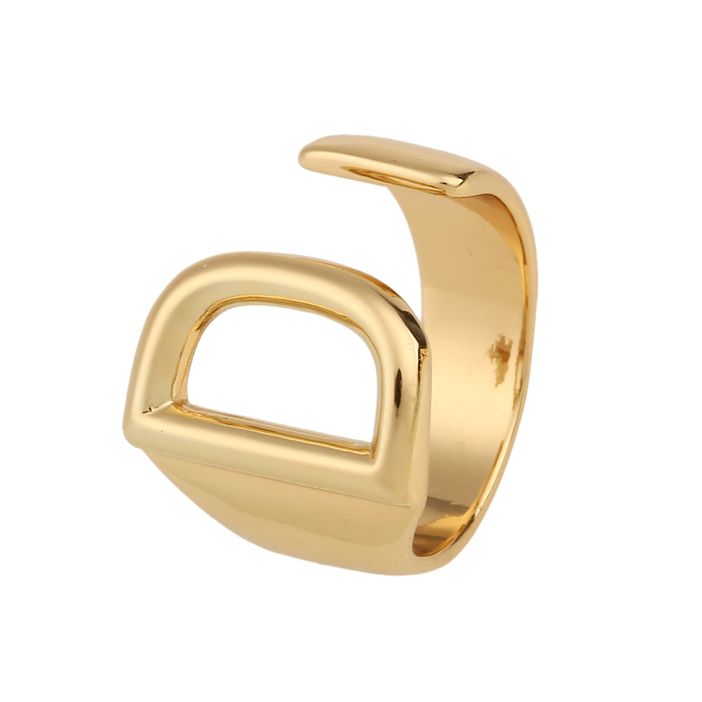 5g Weight Birthday Occasion Copper Material Letter Pattern Unisex Gender Fashion Style Fashion New Style Copper 26 English Letter Ring 15