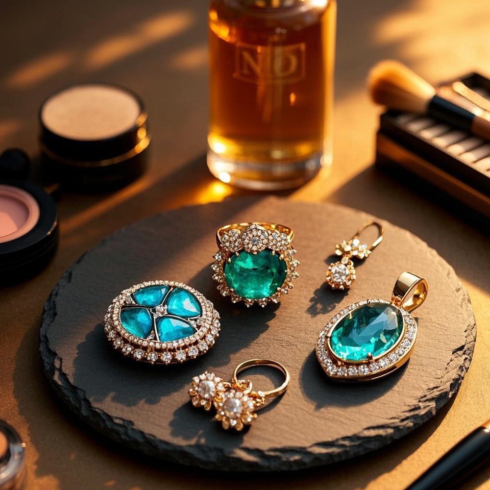 INS black natural stone jewelry photo jewelry tray