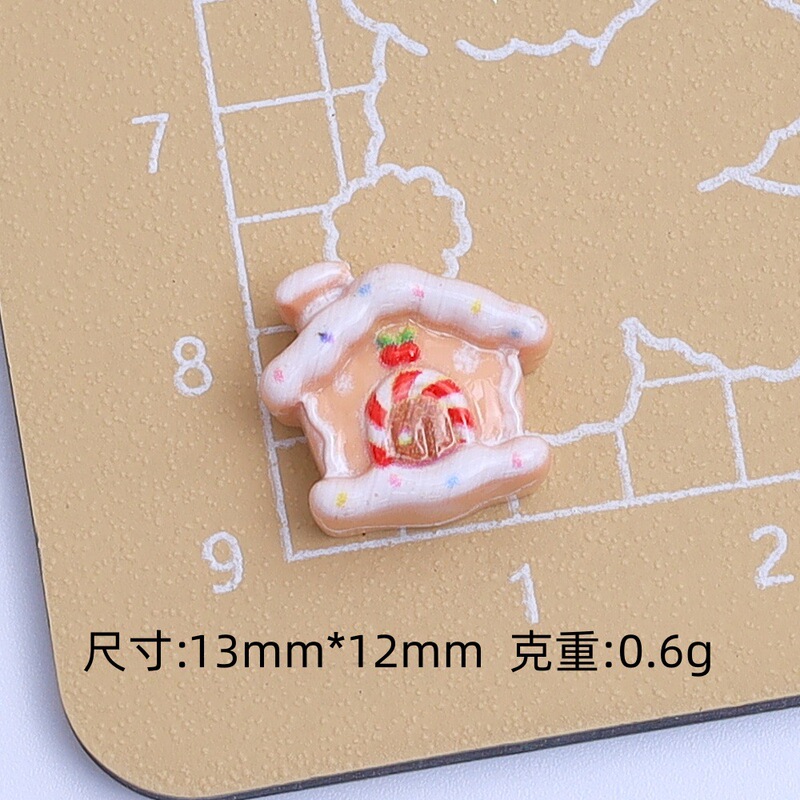 迷你圣诞节雪人卡通diy饰品配件奶油胶树脂小配件发夹美甲材料包|undefined