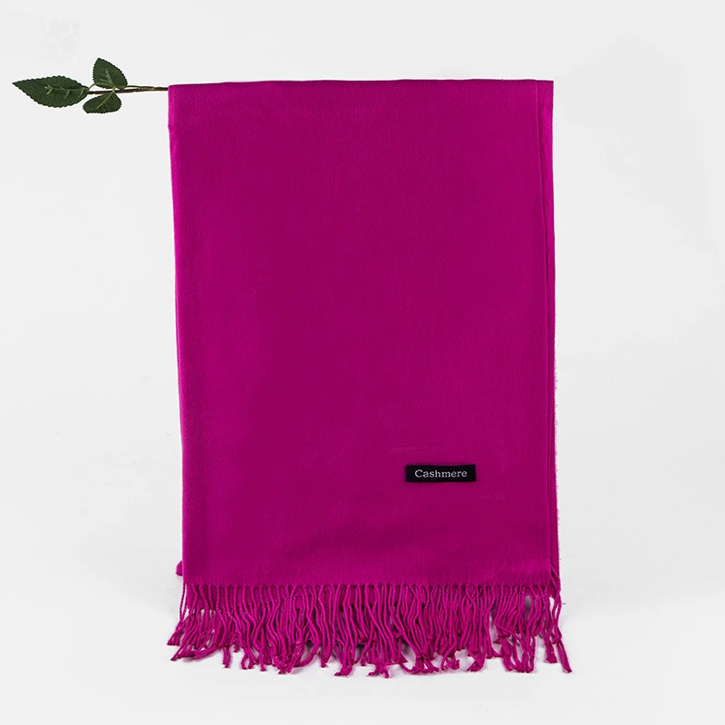 Универсальный шарф-шаль для женщин, новый осенне-зимний длинный шарф с имитацией кашемира с кисточками, женский теплый однотонный цвет.