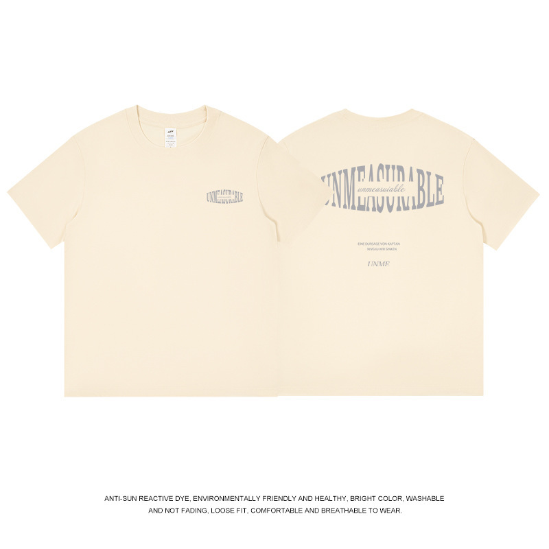 メンズ夏服ゆったり純綿半袖メンズカジュアルTシャツトレンドブランドメンズ個性派プリントトップスins女性卸売|undefined