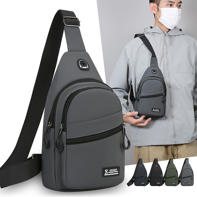 Nuevo bolso de pecho de moda para hombres gran capacidad versátil bolso portátil al aire libre bolso de bicicleta multicapa simple bolso de hombro