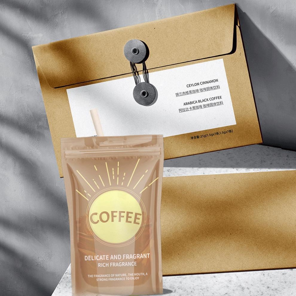 Daily Envelope Instant Black Coffee Arabica with Ceylon Cinnamon and Green Coffee 21g 14 Sticks Sugar Included quality and texture