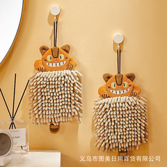 Cartoon Tamagotchi Hand Towel Kitchen Wall-mounted Strong Absorbent Cloth Bathroom Cute Plush Absorbent Towel