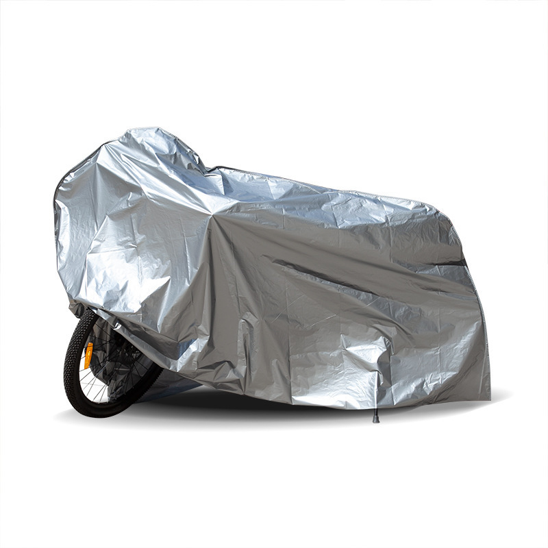 Cobertura de lluvia para vehículos eléctricos PEVA de una sola capa a prueba de lluvia y protección solar cubierta de bicicleta con logotipo imprimible cubierta protectora ropa de motocicleta image 4