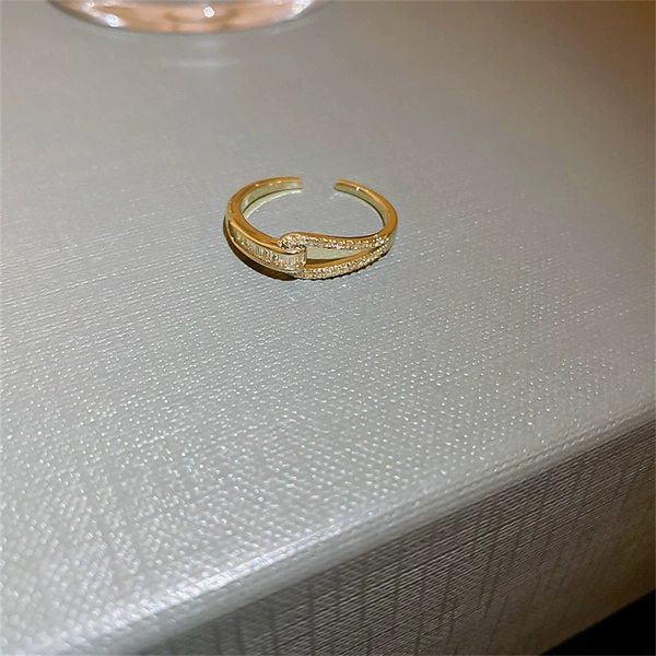 Ring with stone with zircon, JZ0451, micro incrustation