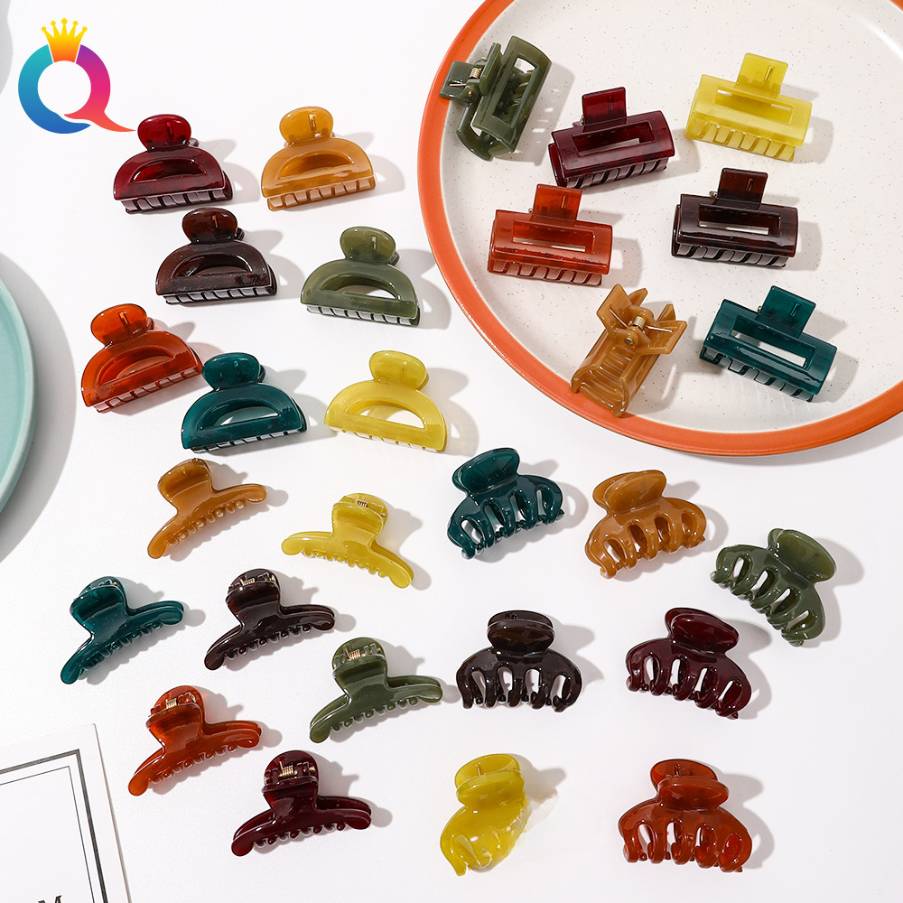 Qiyue Korean jelly small hairpin side clip back head updo hair clip small size bangs clip hair accessories headdress wholesale_voghion.com